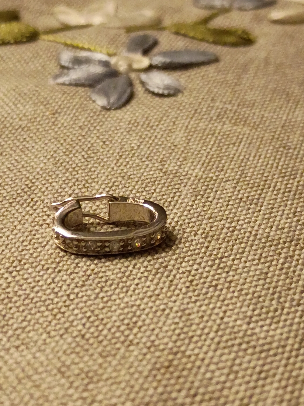 Sterling Silver Diamond Clasp